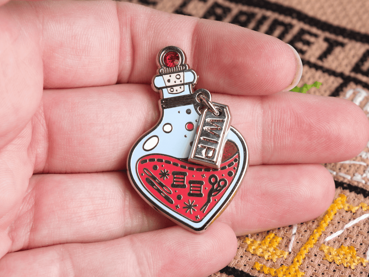 Rode Toverdrank Fles Needle Minder