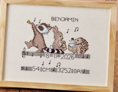 Musical Animals Birth Announcement Kit