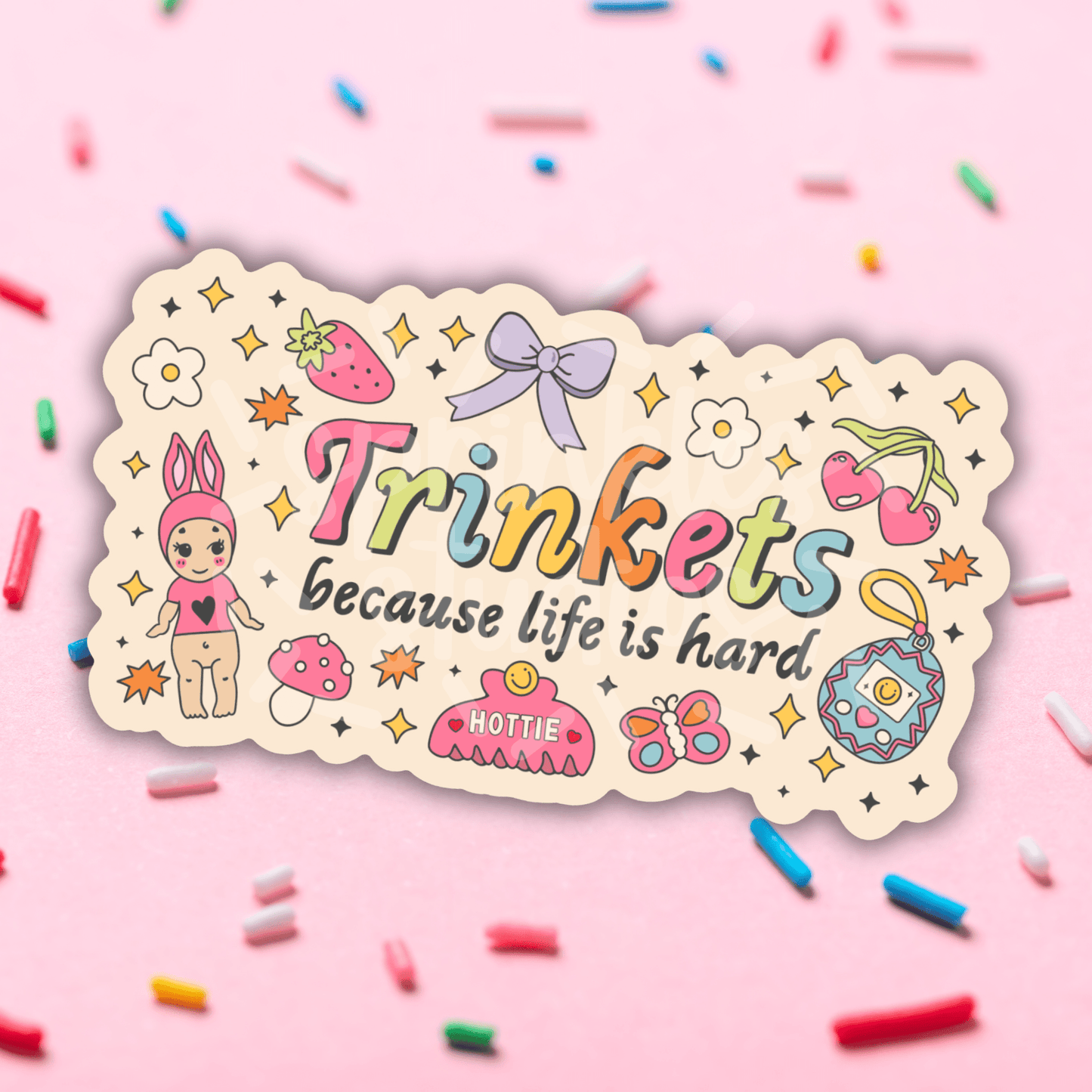 Trinkets Vinyl Sticker