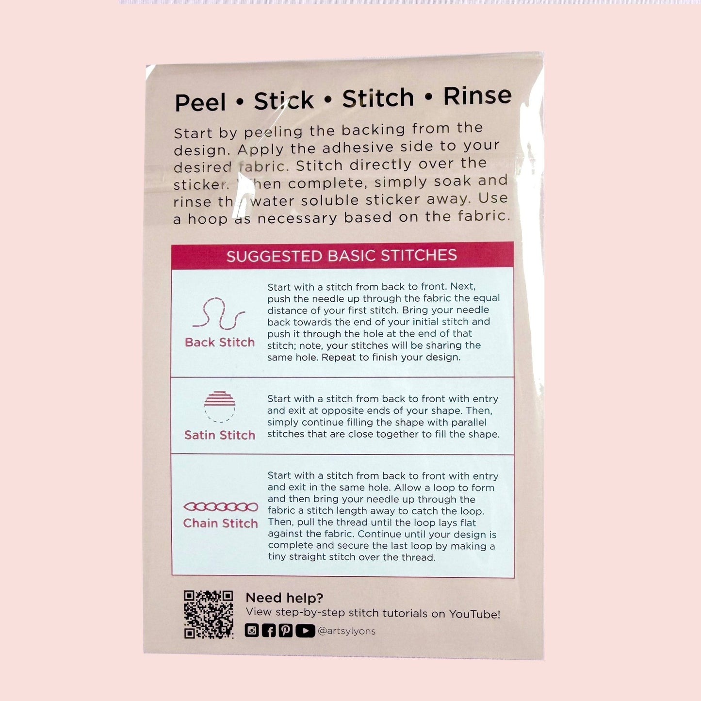 Summer Splash Stick & Stitch Embroidery Pack
