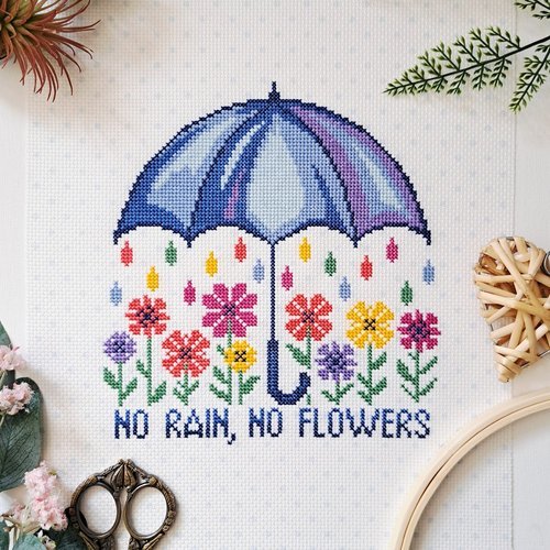 No Rain No Flowers Pattern