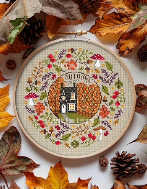 Seasonal Circles - Autumn Pattern