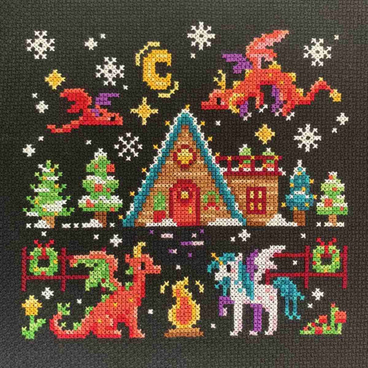 Christmas Dragons Pattern