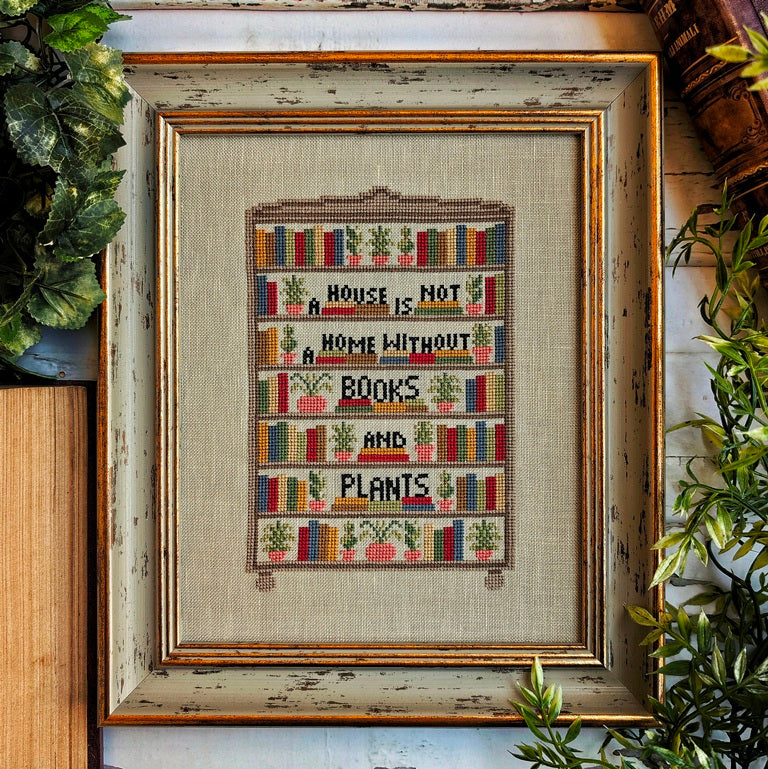 Books and Plants Pattern