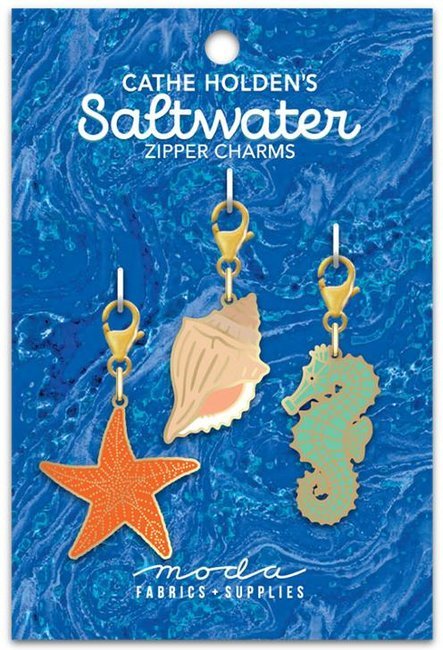 Saltwater Ocean Zip Charm (Set of 3)