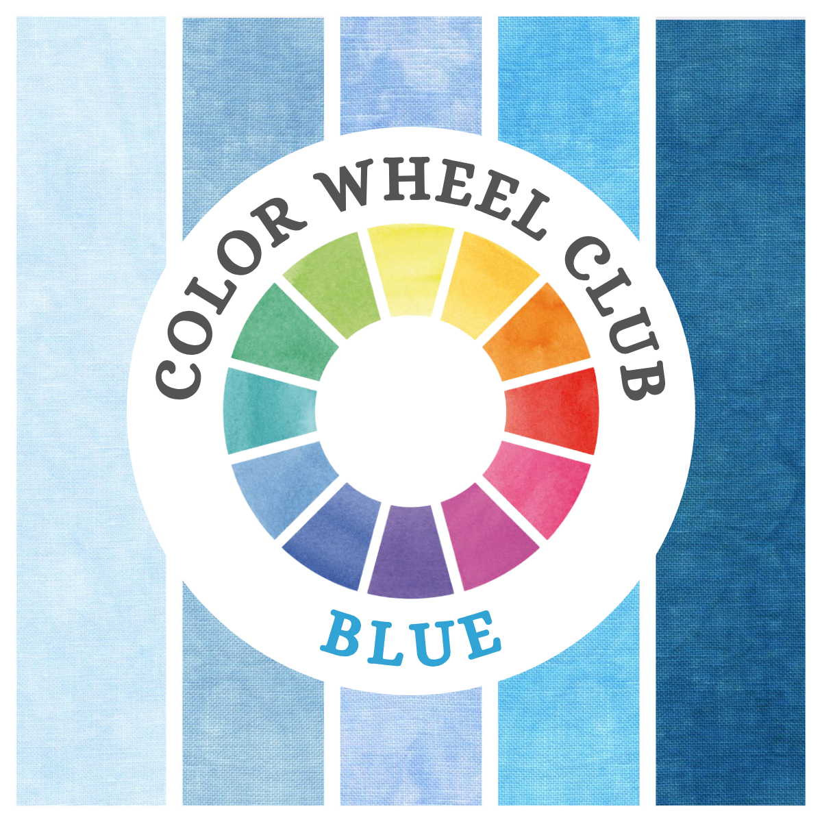 Color Wheel Fabric Club Blue