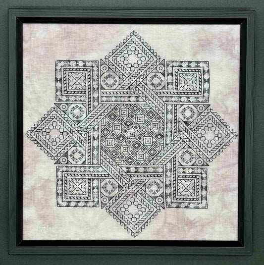 Woven Star in Blackwork Pattern