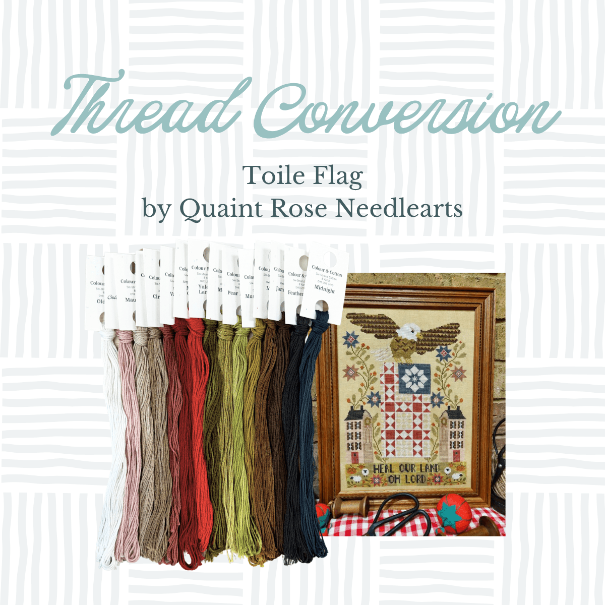 Thread Conversion Pack - Heal Our Land Sampler by Quaint Rose Needlearts