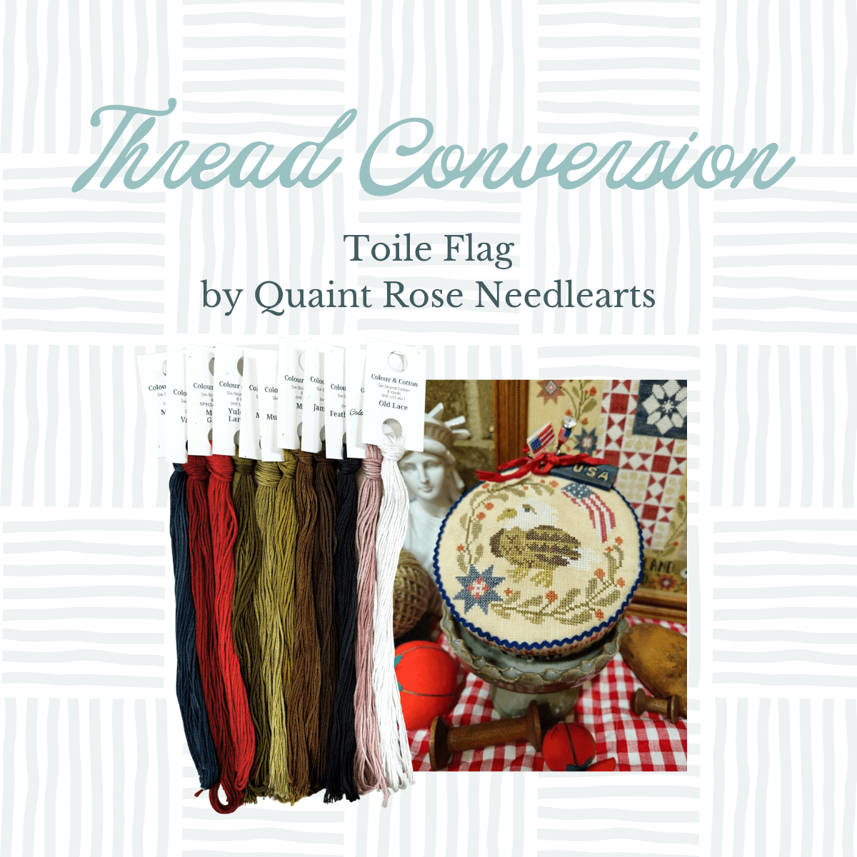 Thread Conversion Pack - Heal Our Land Pin Drum by Quaint Rose Needlearts