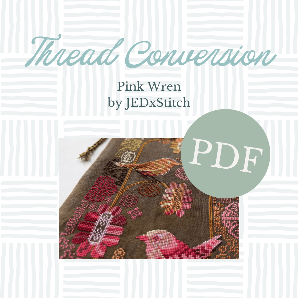 PDF Thread Conversion - Pink Wren by JEDxStitch