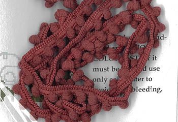 Sweeney Red Mini Pom Pom 1 yd