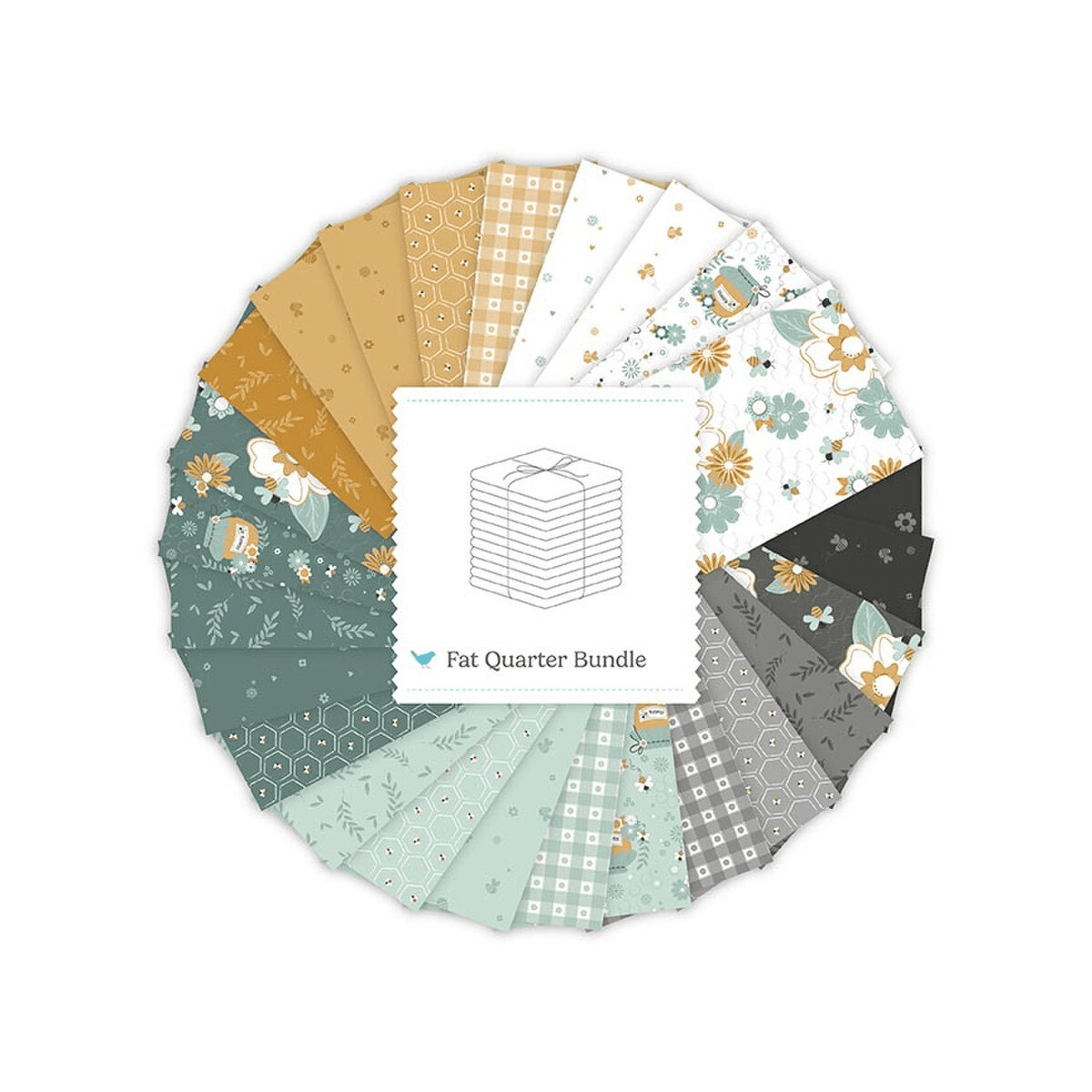 Bees and Blossoms Fat Quarter Bundle by Lindsey Weight for Riley Blake Designs