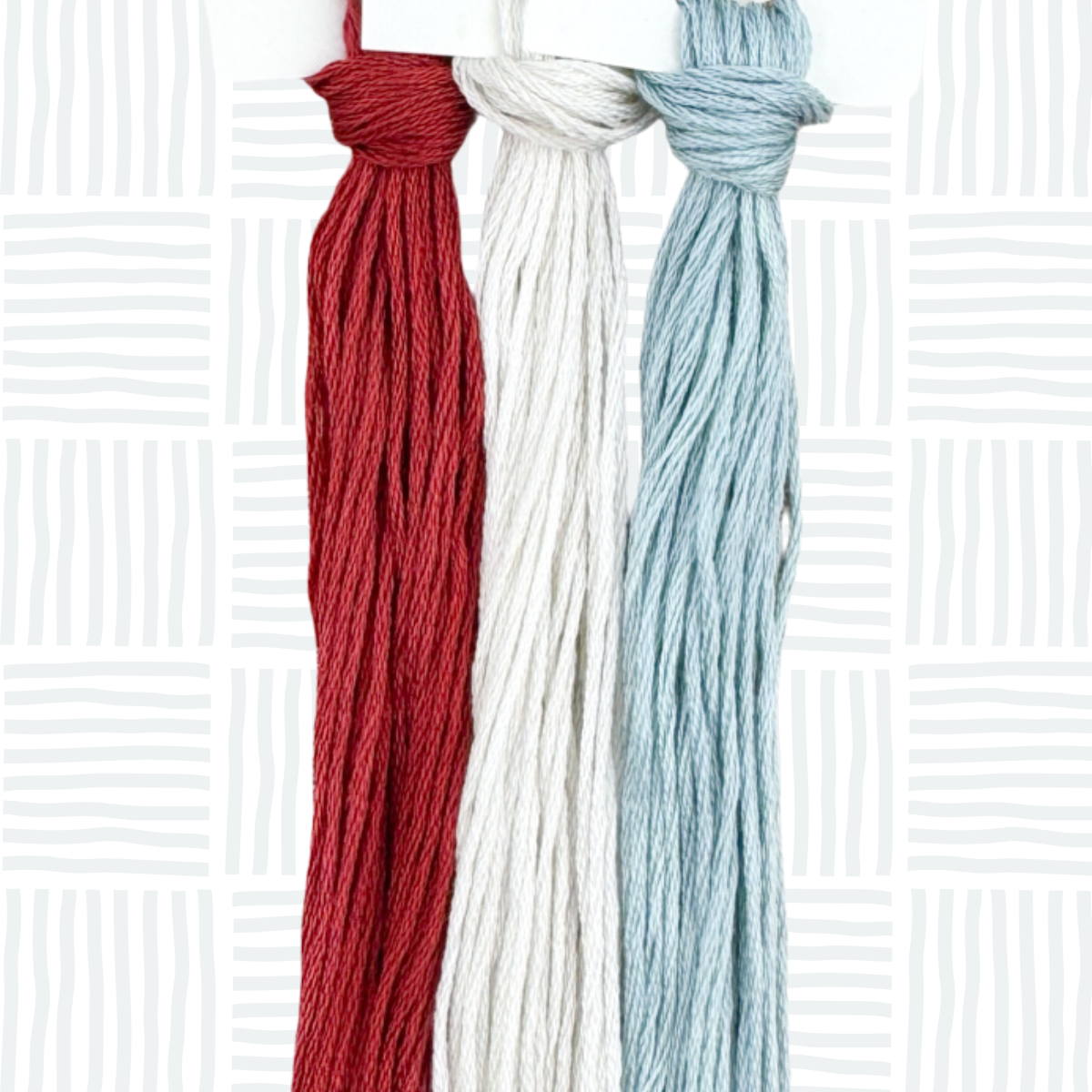 Faded Patriotic Hand Dyed Thread Bundle – 3 Skeins