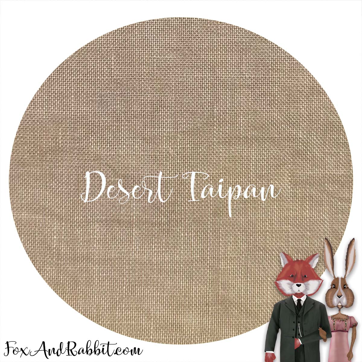 Fox and Rabbit Hand Dyed Fabric Desert Taipan