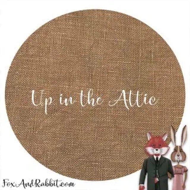 Fox and Rabbit Hand Dyed Fabric Up in the Attic