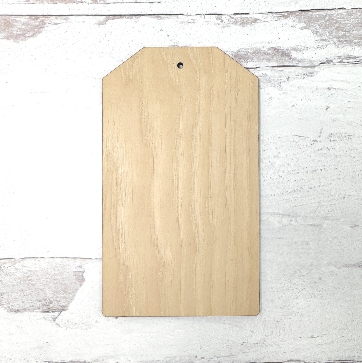Wood Finishing Board Gift Tag Long