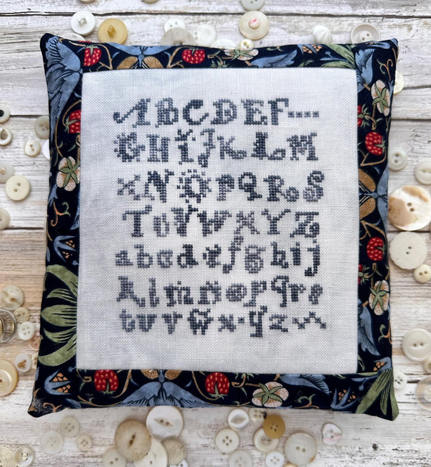 Blue Alphabet Pattern