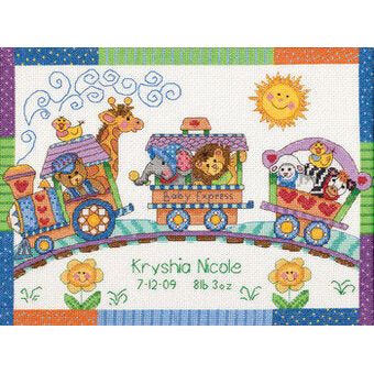 Baby Express Birth Record Cross Stitch Kit