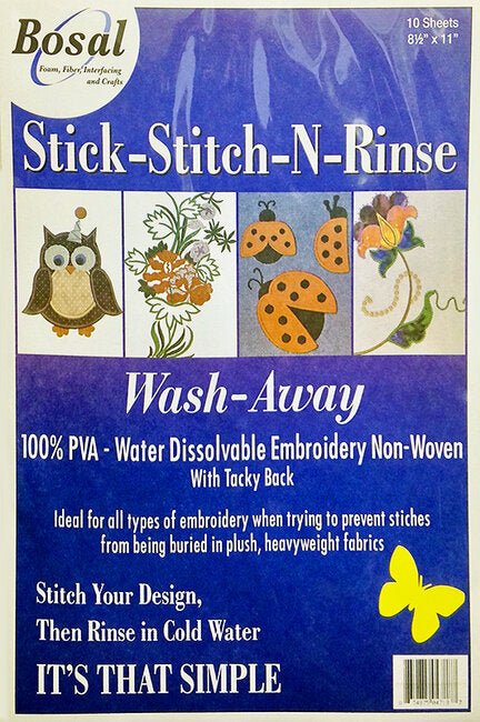 Stick-Stitch-N-Rinse