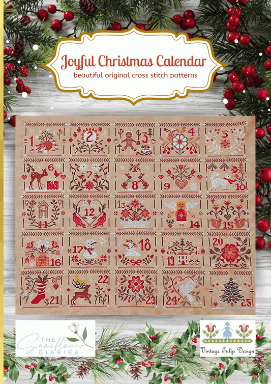 Joyful Christmas Calendar Pattern