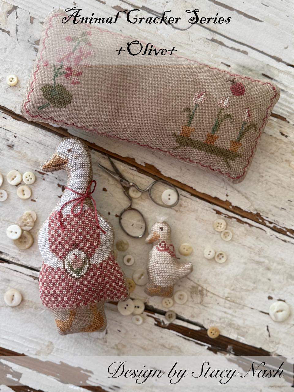 Animal Crackers Olive Pattern