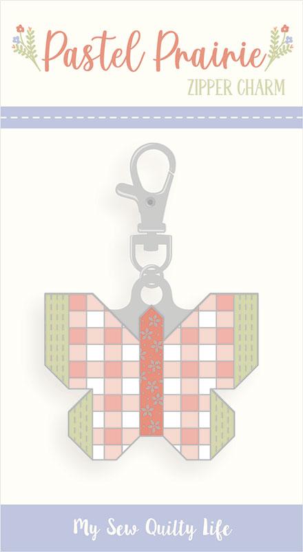 Pastel Prairie Butterfly Zip Pull