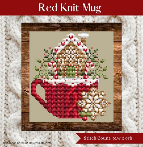 Red Knit Mug Pattern