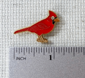 Cardinal Enamel Needle Minder