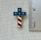 USA Cross Enamel Needle Minder