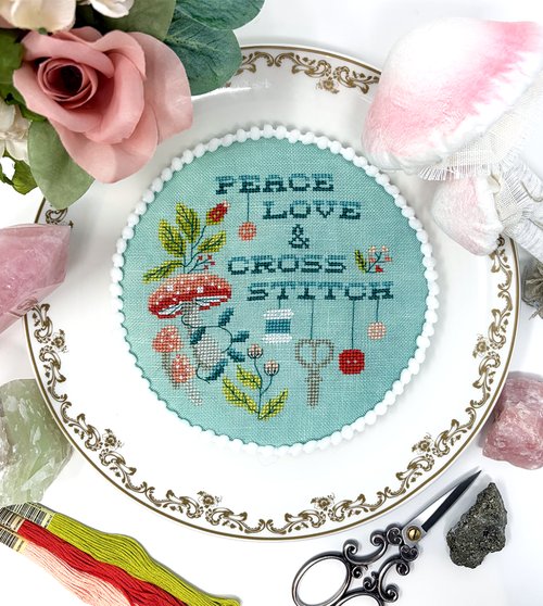 Peace, Love, & Cross Stitch Pattern
