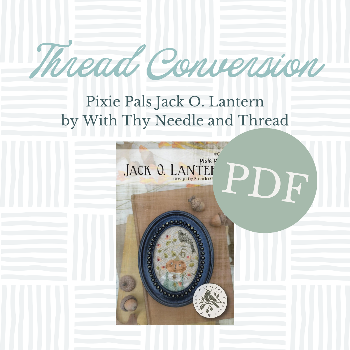 PDF Thread Conversion - Pixie Pals Jack O. Lantern by With Thy Needle and Thread