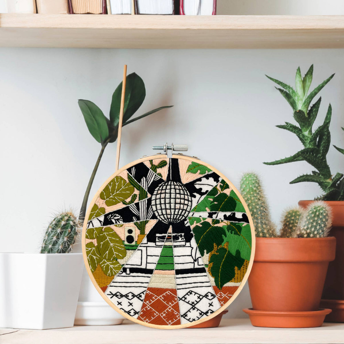 Disco Plants Embroidery Kit