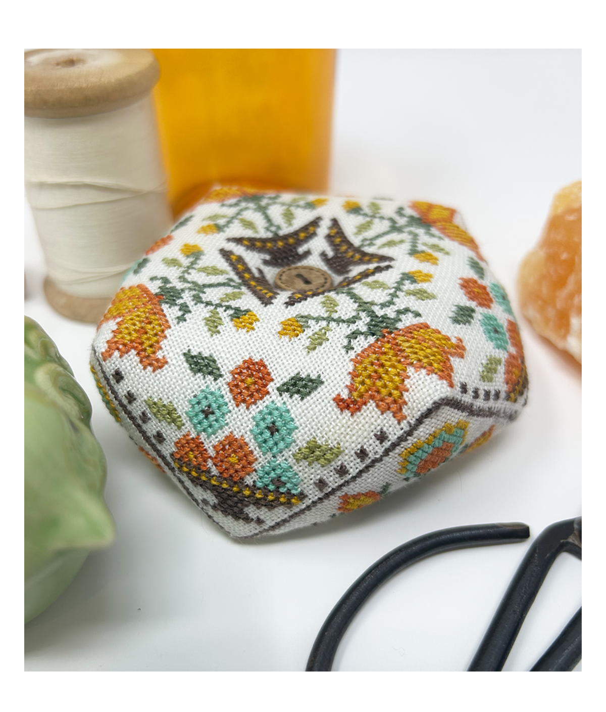 Fall Prim Biscornu Pattern