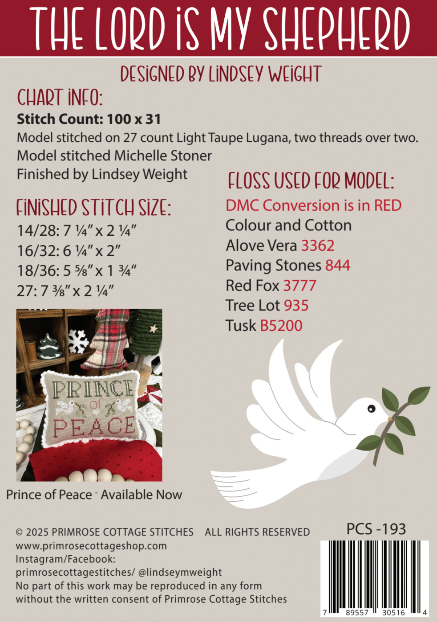 PRE-ORDER The Lord Is My Shepherd Pattern