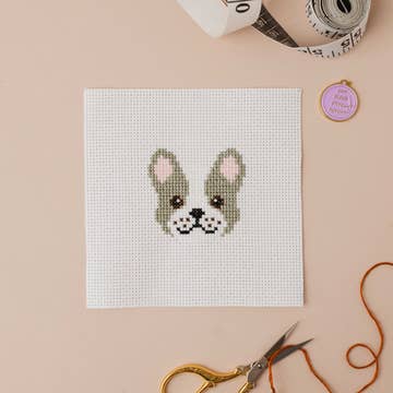 French Bulldog Mini Counted Cross Stitch Kit