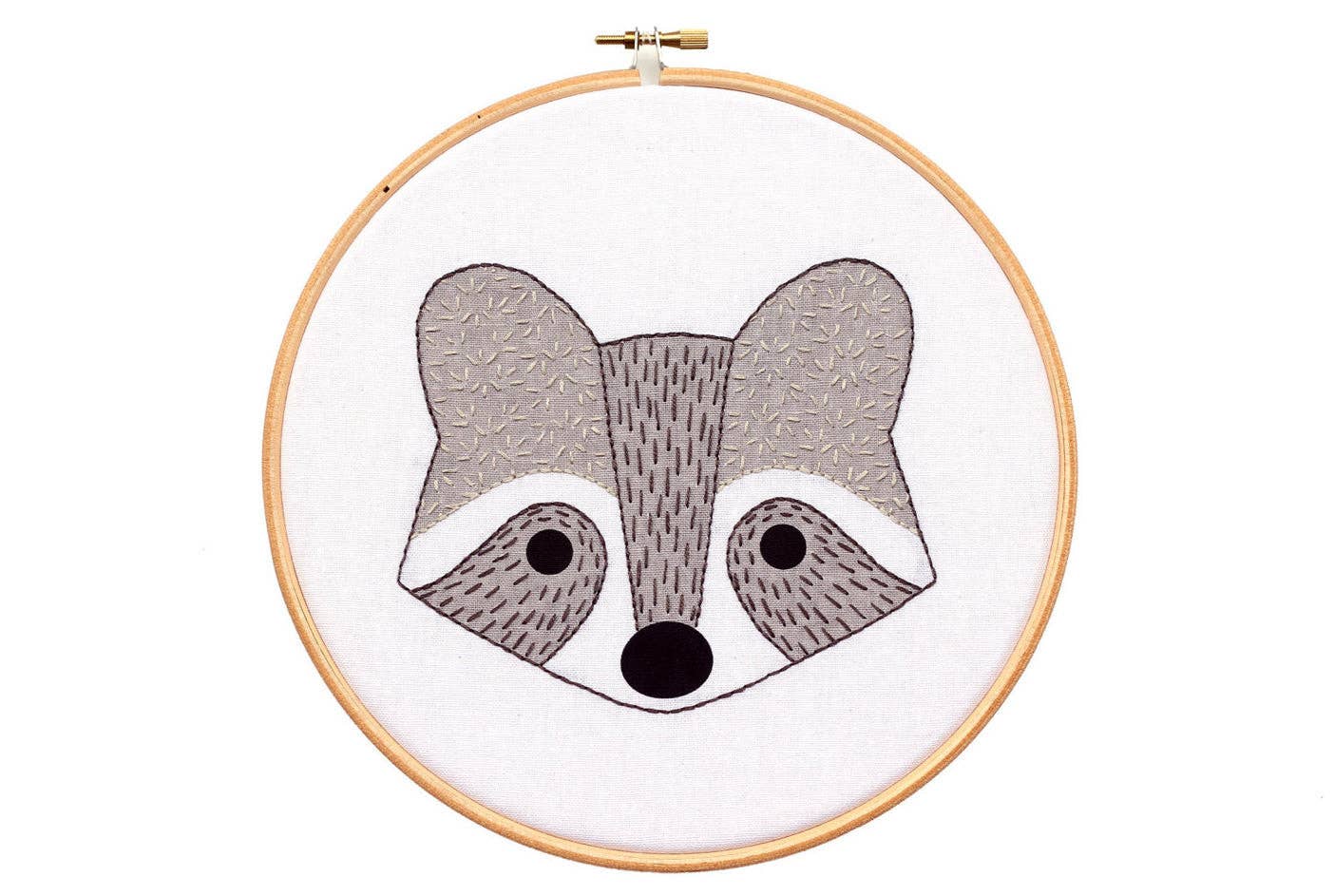 Raccoon Cub Hoop Art Kit