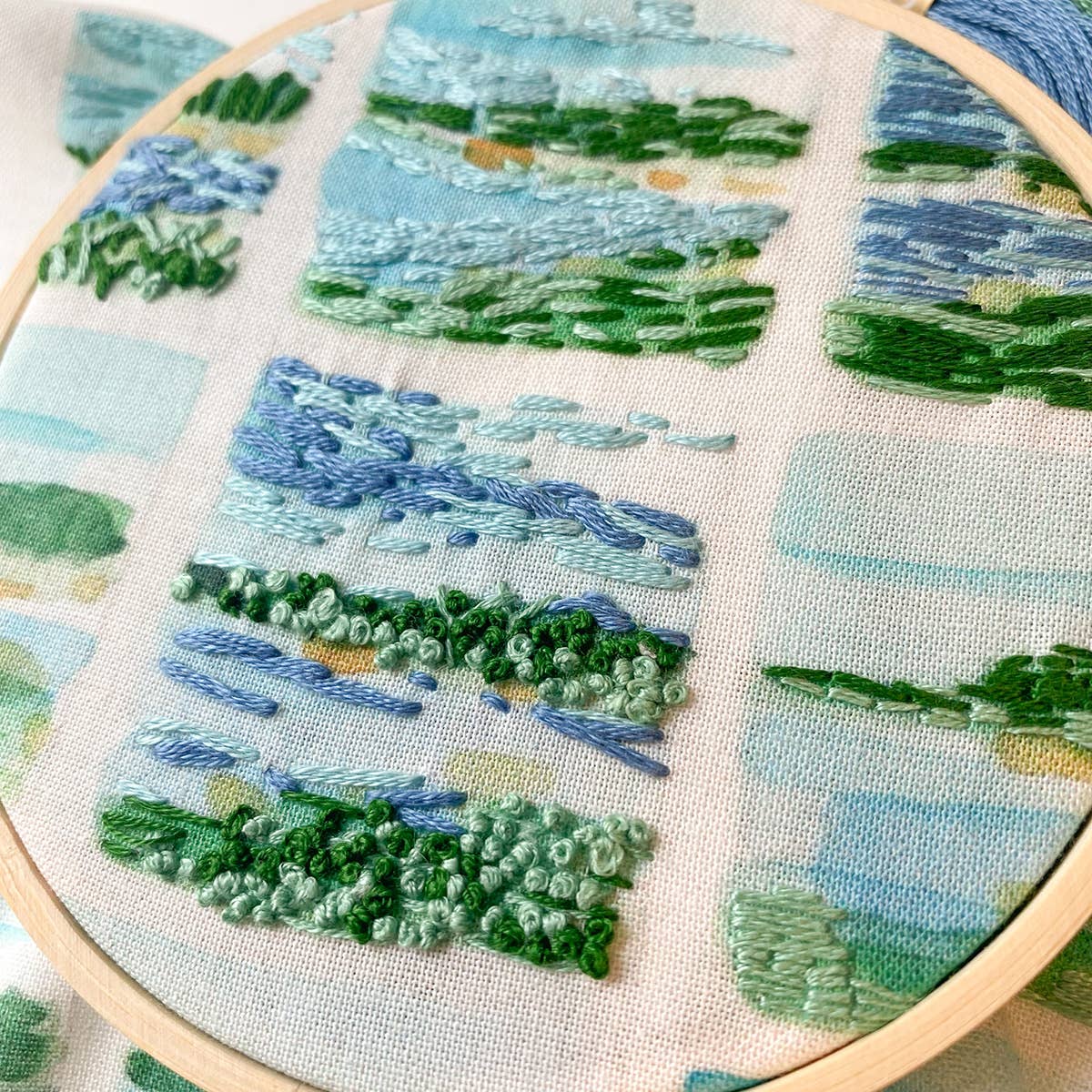 Mini Watercolor Landscapes Embroidery Kit