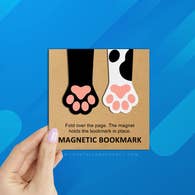 Black & White Cat Paws Bookmarks (2 Pack)