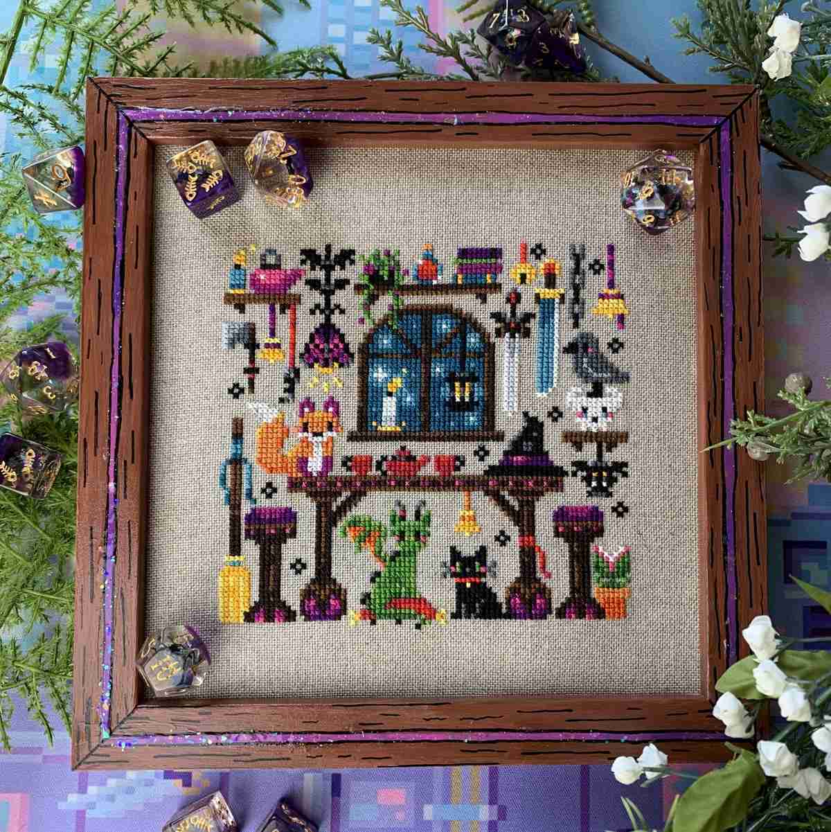 Bats and Bells, Tea and Spells Pattern