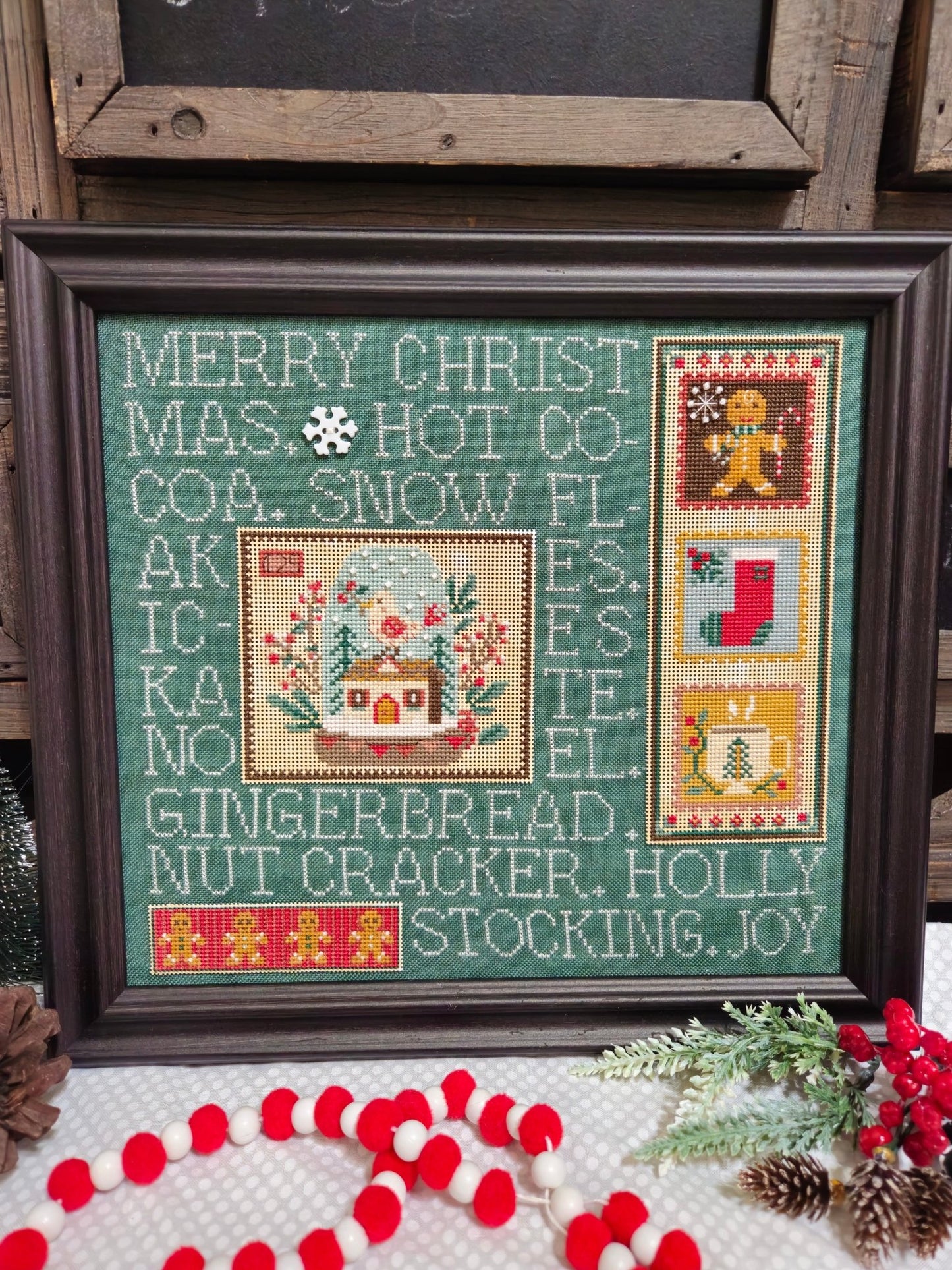 Retro Christmas Mixed Media Pattern