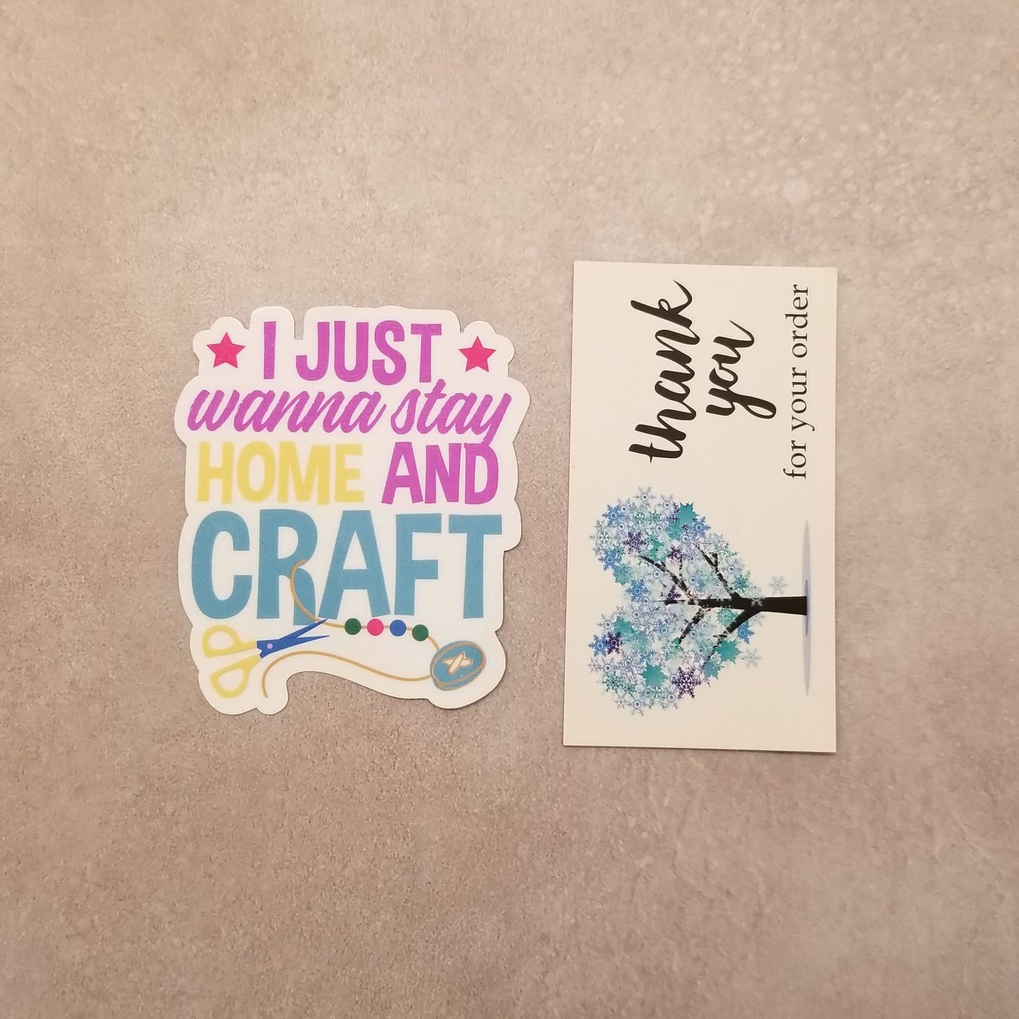 I Just Wanna Stay Home and Craft Sticker