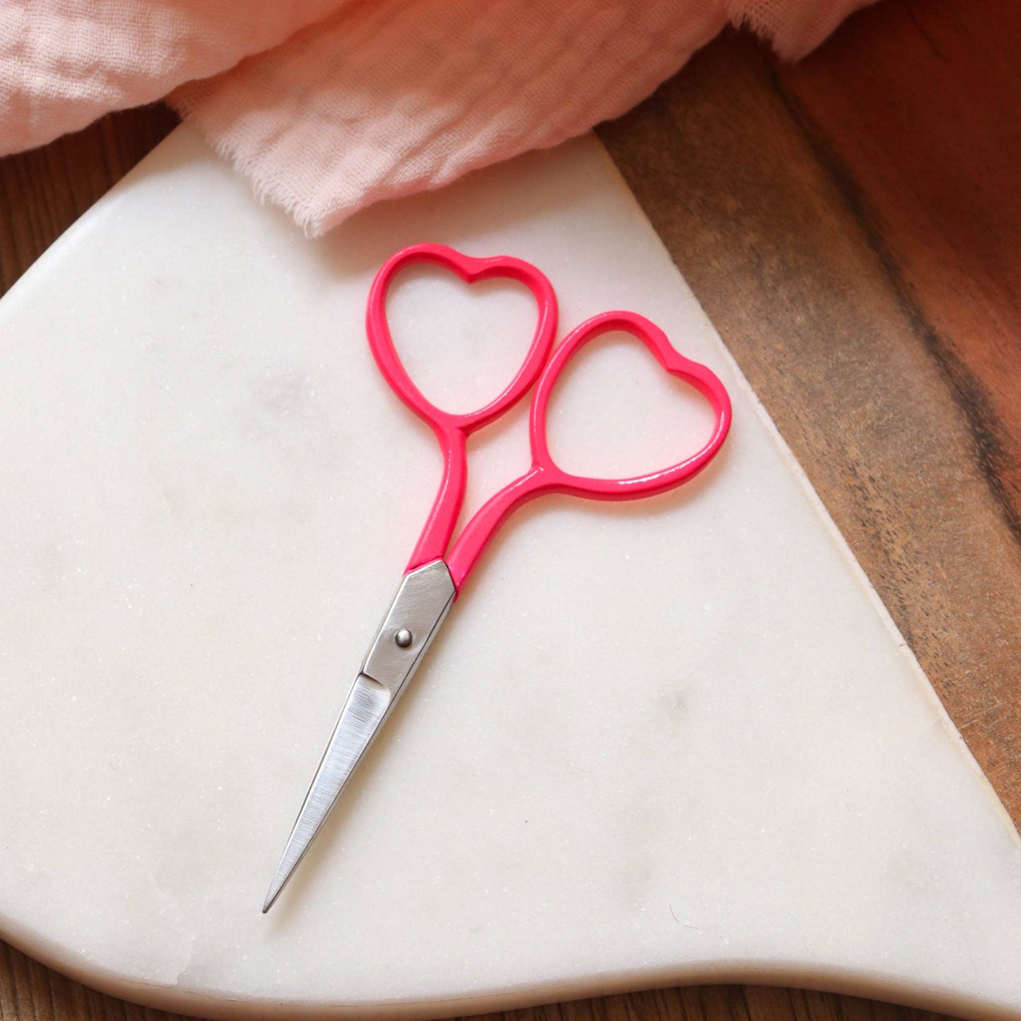Heart Embroidery Bordeaux Scissors