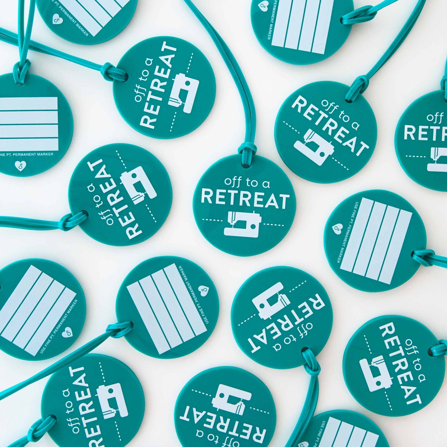 Off to a Retreat Sewing Luggage Tag