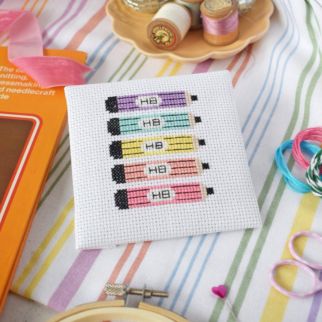 Crayons Mini Cross Stitch Kit