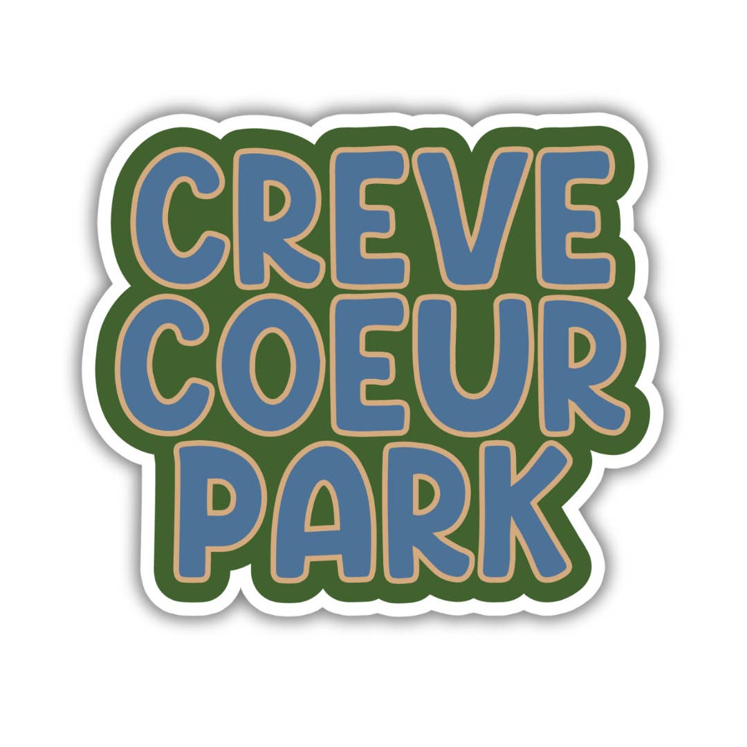 Creve Coeur Park Bubble Letter Vinyl Sticker
