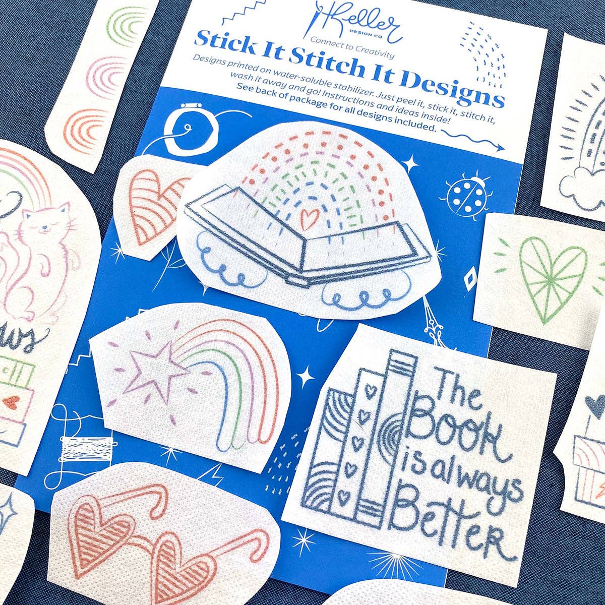 Stick It Stitch It Patterns Cats Books Rainbows