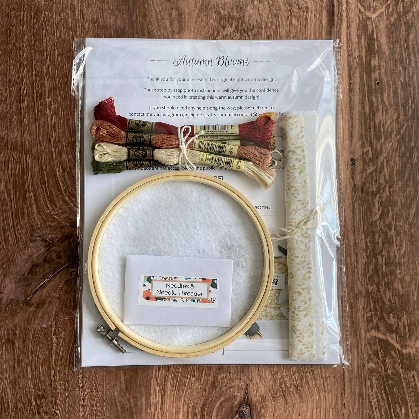 Autumn Blooms Embroidery Kit