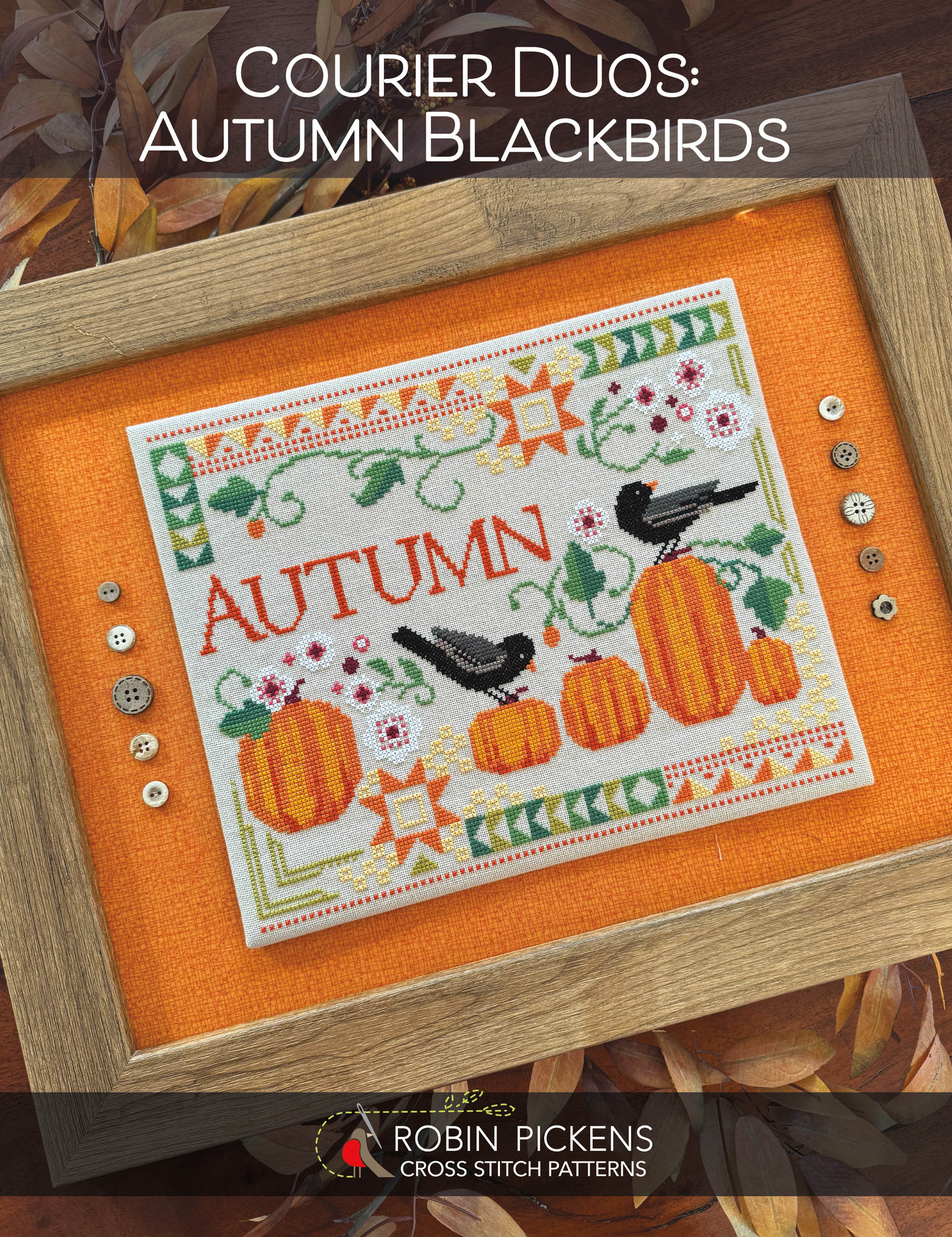 Courier Duos Autumn Blackbirds Pattern