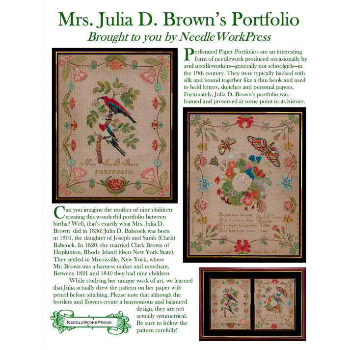 Mrs. Julia D. Brown’s Portfolio Pattern