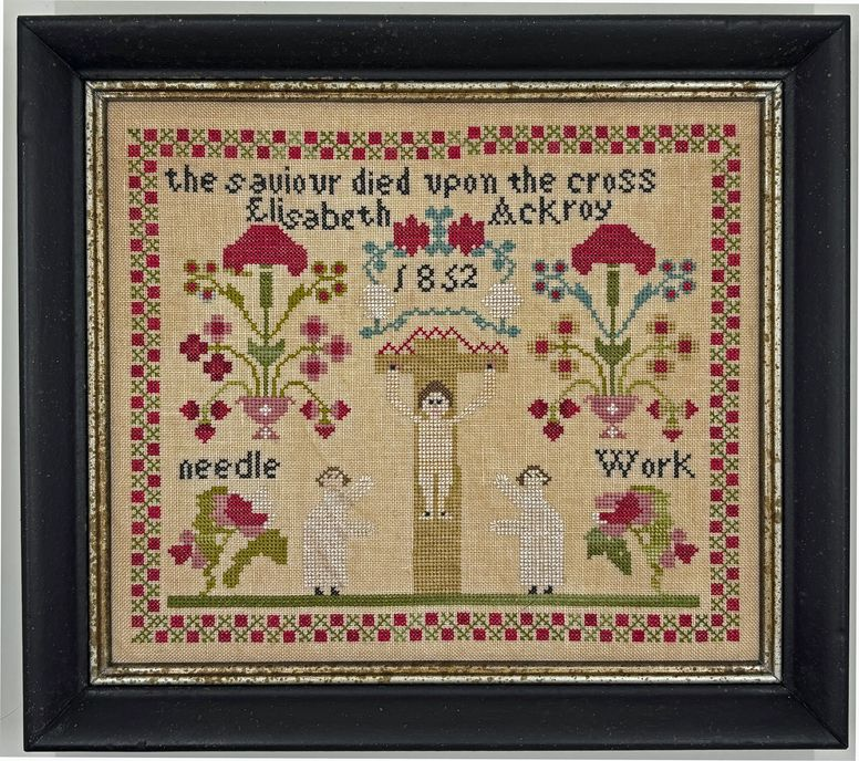 Elizabeth Ackroyd, One Girl Three Samplers Many Sheep Pattern